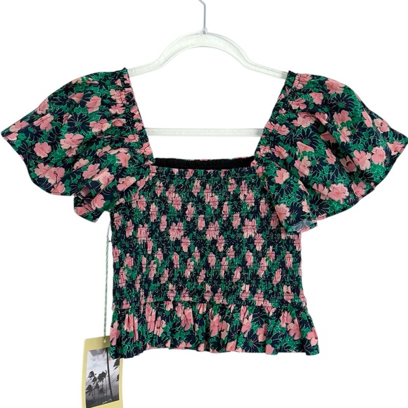 Trovata Birds of Paradis Evie Blouse Petunia XS NWT - Picture 7 of 9